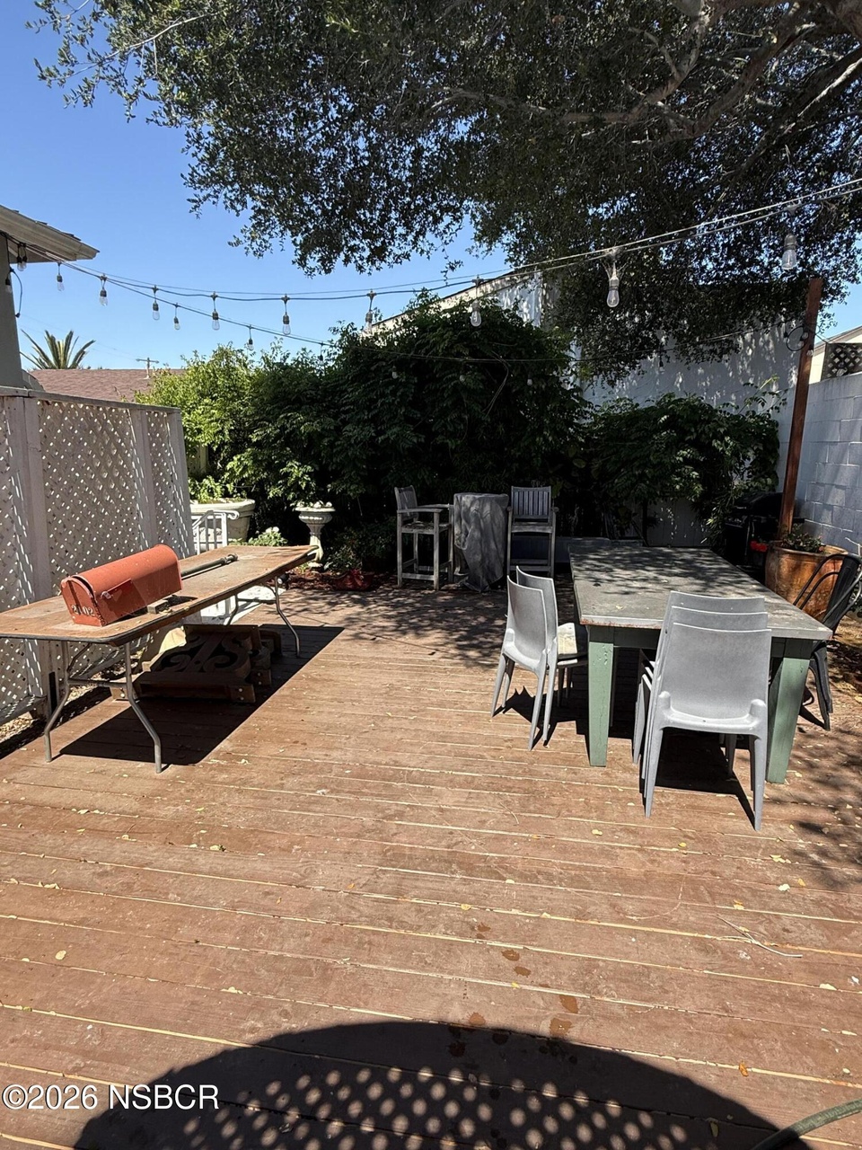 Garden and pathway on the 0.26 acre lot
